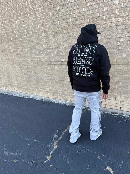 StyleGods Angel Hooded SweatShirt - Black\White
