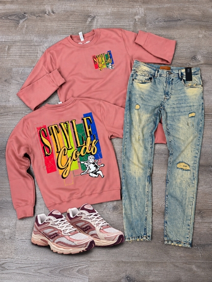 StyleGods Multi Crewneck -Mauve