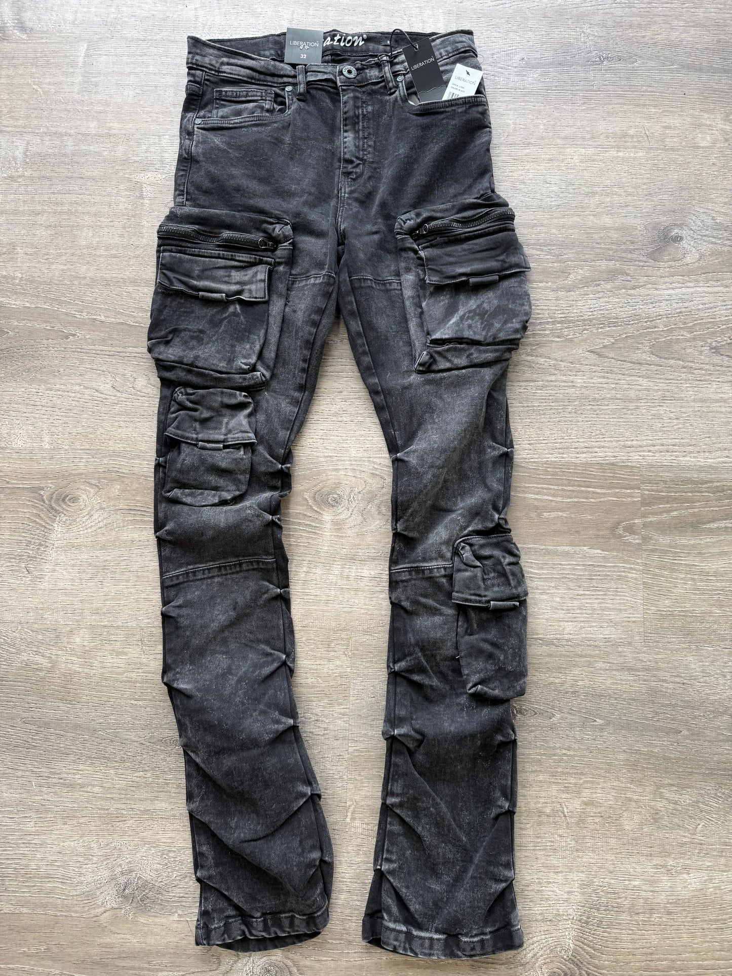 Liberation Stack Cargo Pants L7094 Black