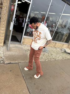 EPTM Fleece Stacked Snap Pants  Brown