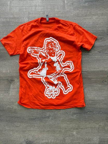 StyleGods Jumbo Angel T Shirt Orange\White