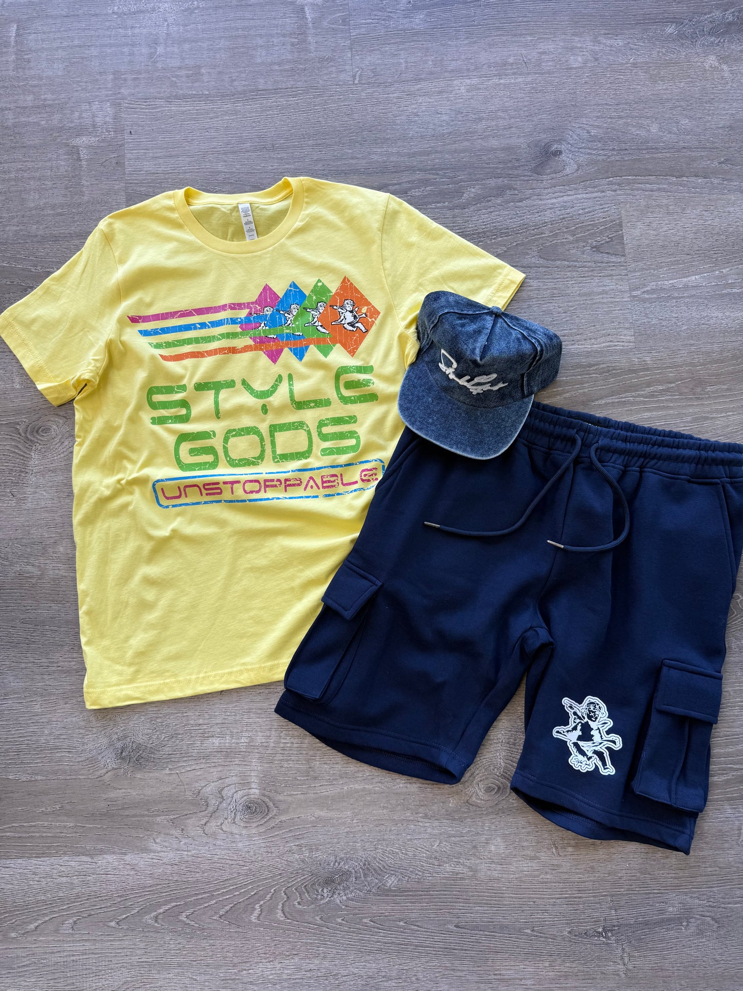StyleGods Multi Angel T Shirt - Yellow\Neon