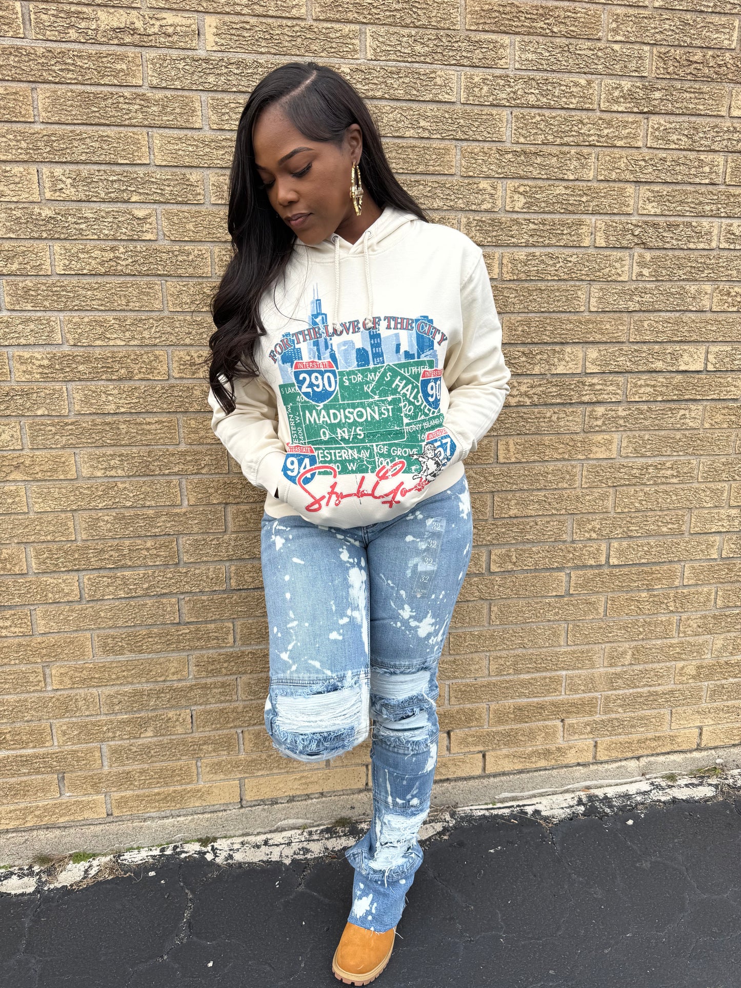 StyleGods City Hooded SweatShirt - Multi