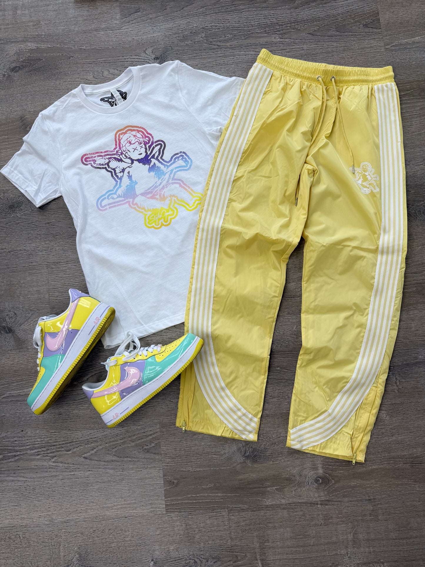 StyleGods Angel Nylon Joggers- Yellow