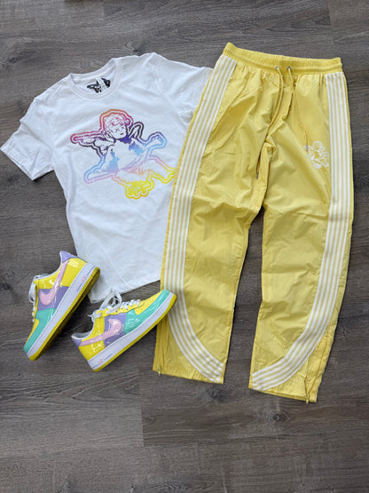 StyleGods Angel Nylon Joggers- Yellow
