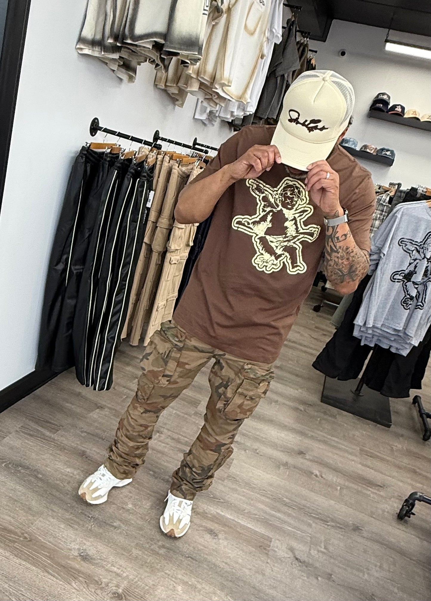 StyleGods Angel T Shirt - Brown