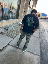 StyleGods Crop  Sweat Shirt- Black\Olive