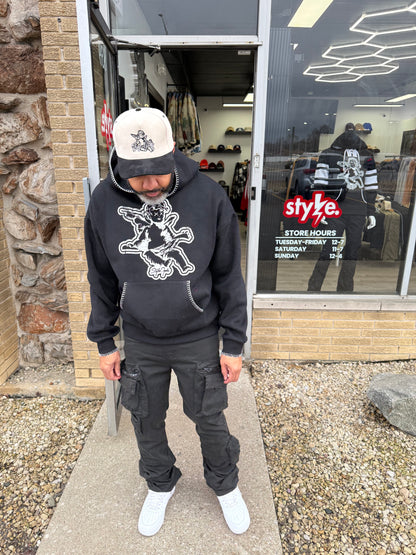 StyleGods Angel Stitch Sweater Hoodie Black\White