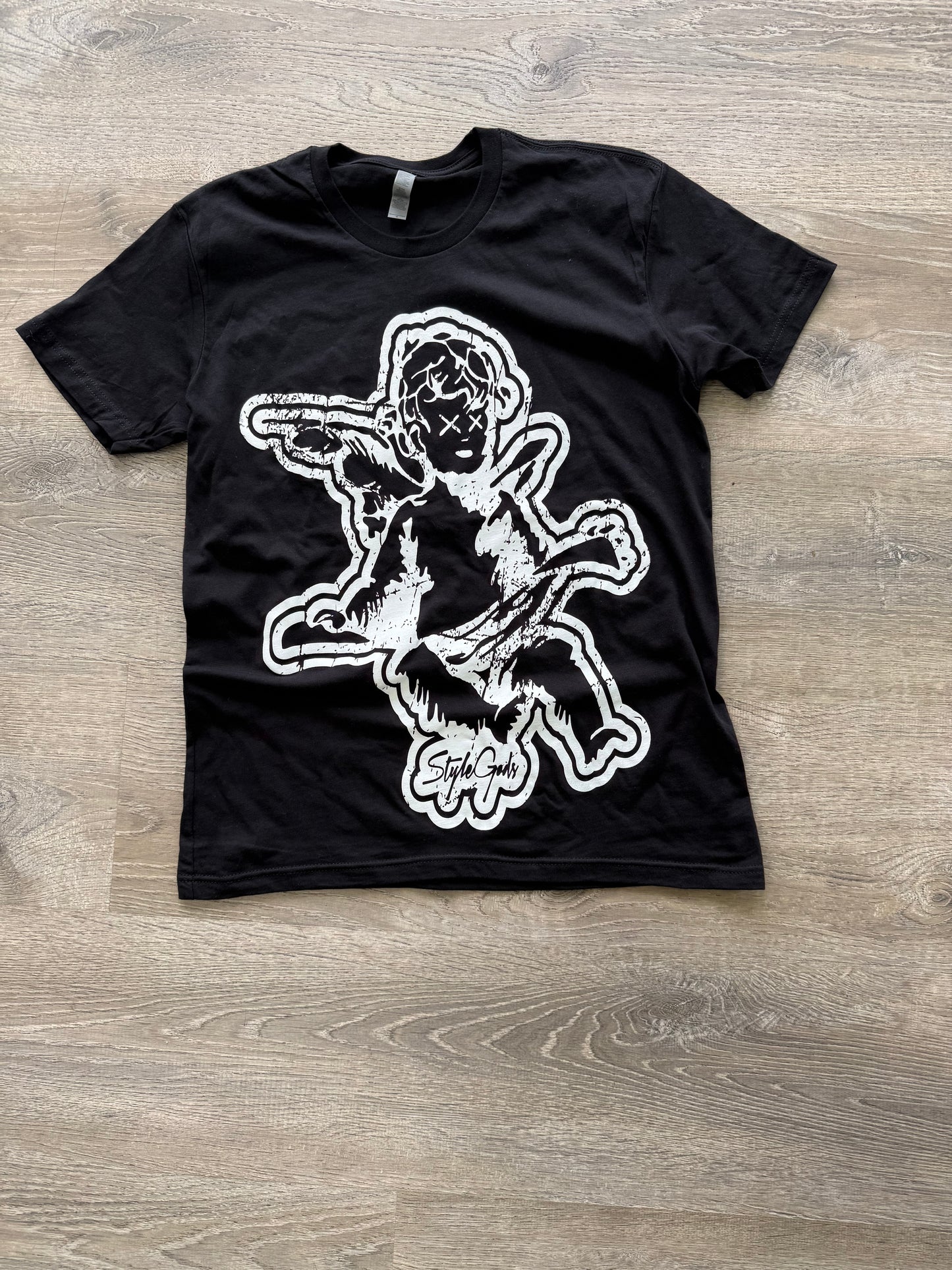 StyleGods Jumbo Angel T Shirt Black\White