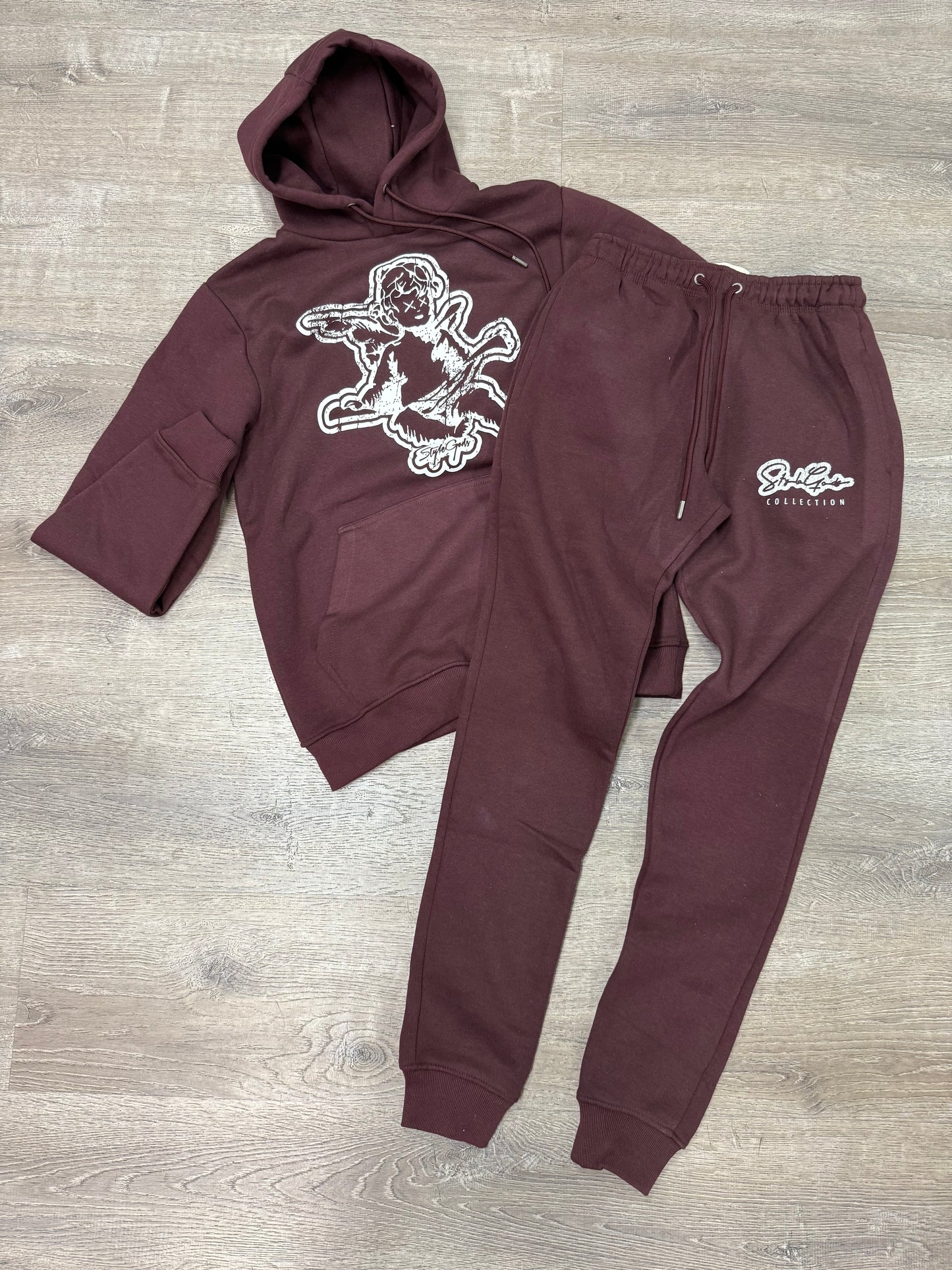 StyleGods Angel Jogging Suit - Maroon