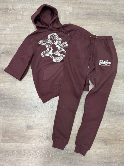 StyleGods Angel Jogging Suit - Maroon