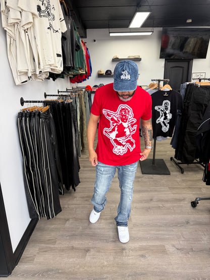 StyleGods Jumbo Angel T Shirt Red\White