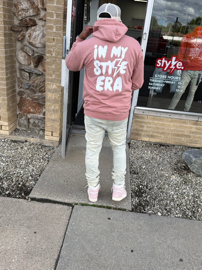 StyleGods Spray Angel Hooded SweatShirt - Dusty Pink