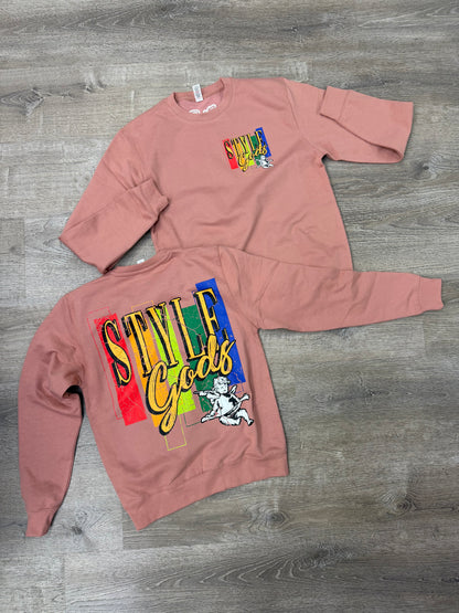 StyleGods Multi Crewneck -Mauve