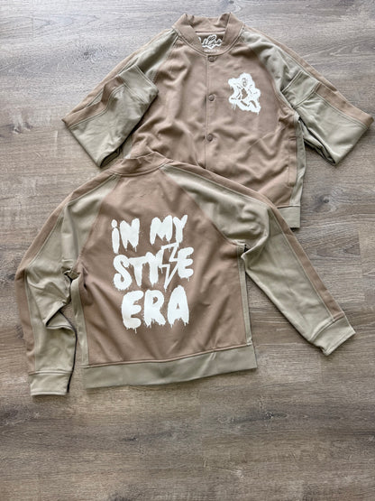 StyleGods Style Track Jacket - Olive\Tan\White