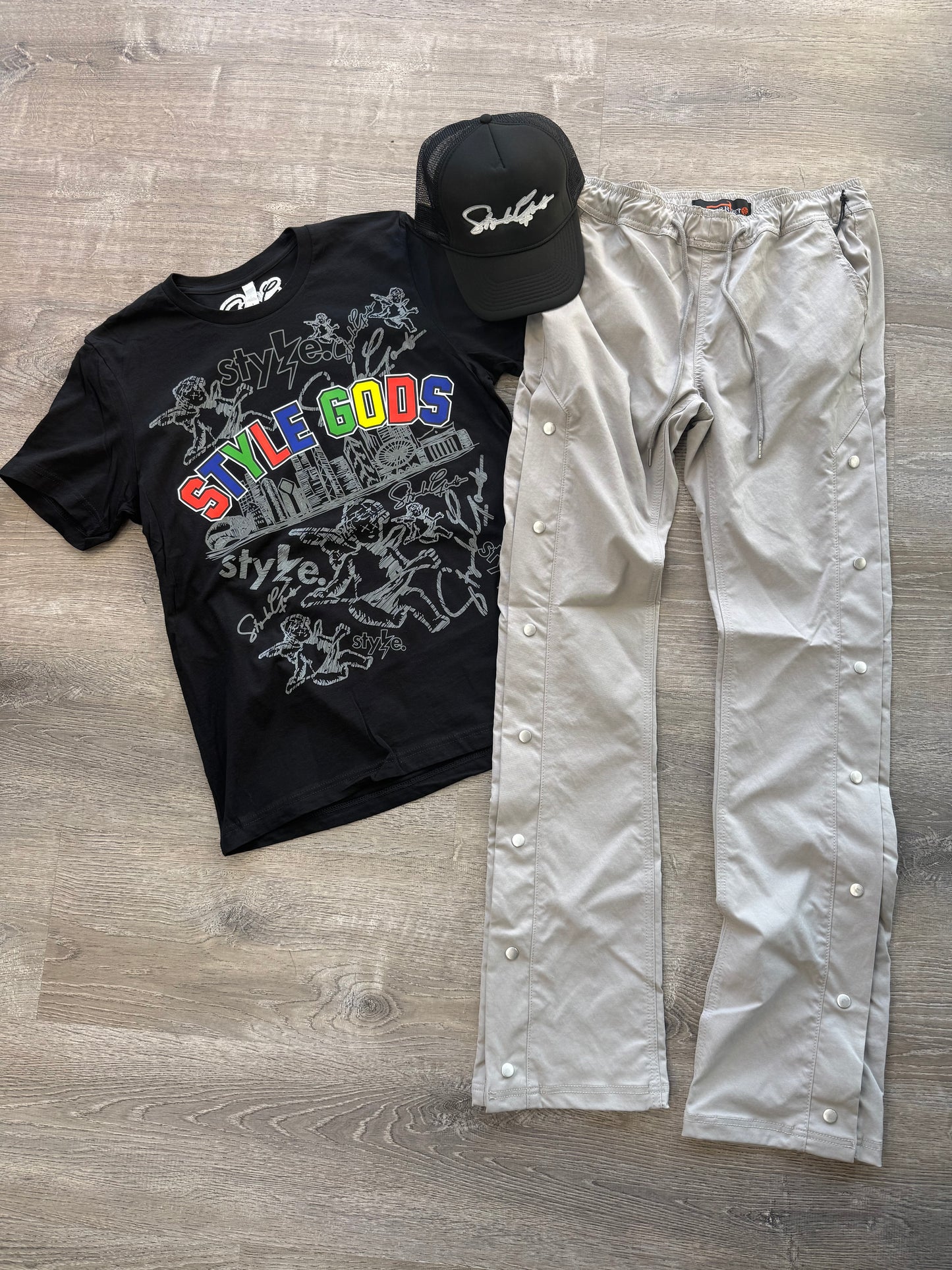 StyleGods Sketch Multi logo Shirt -  Black