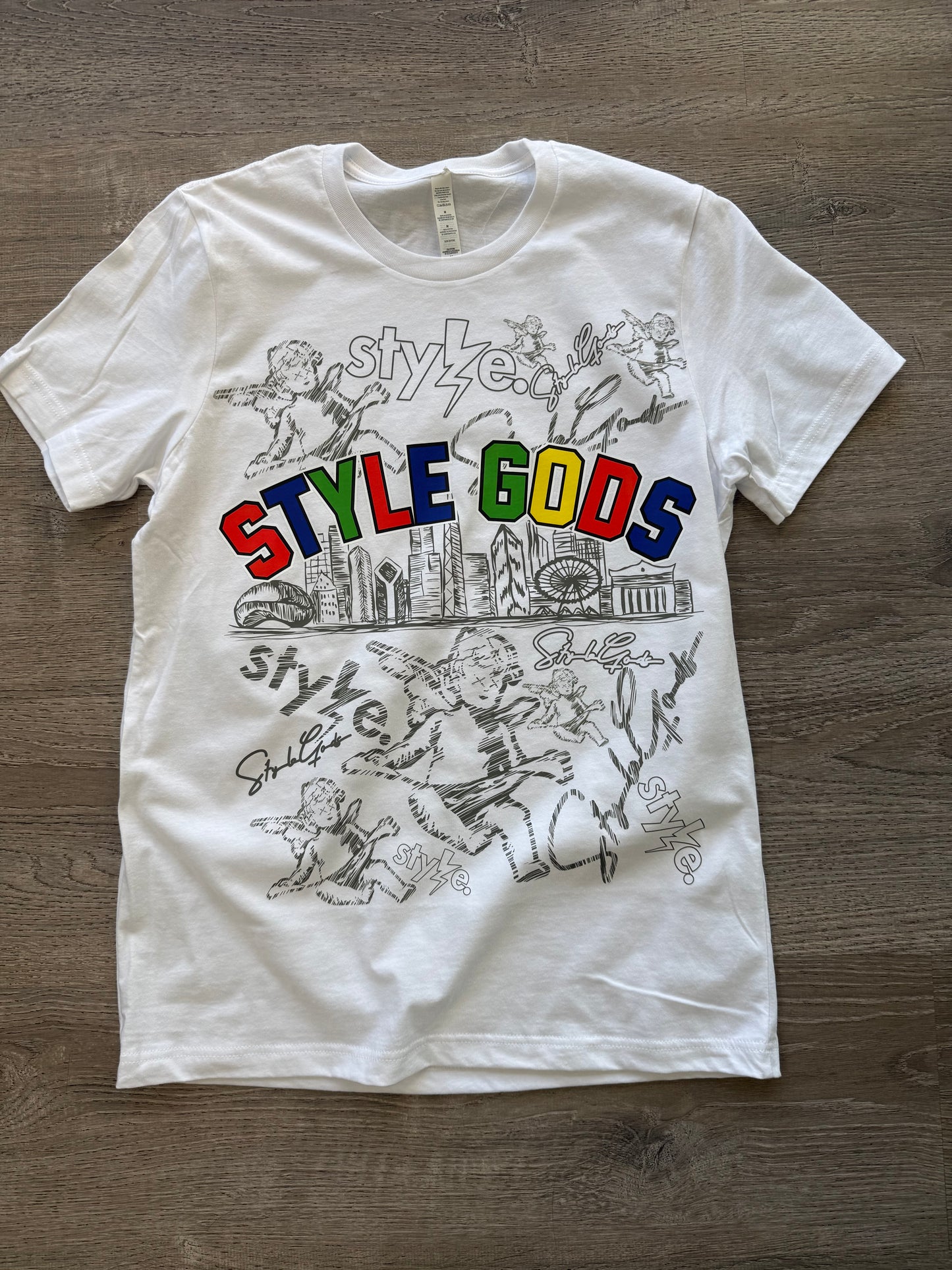 StyleGods Sketch Multi logo Shirt - White