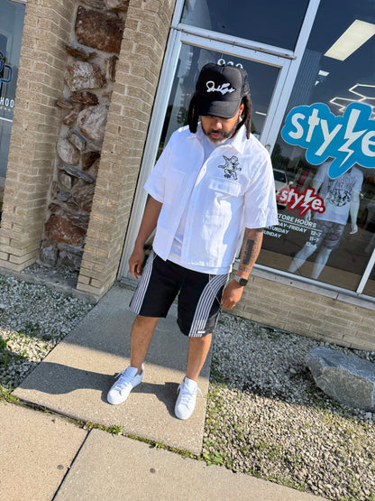 StyleGods Crop Linen Button up- White\Grey\Black