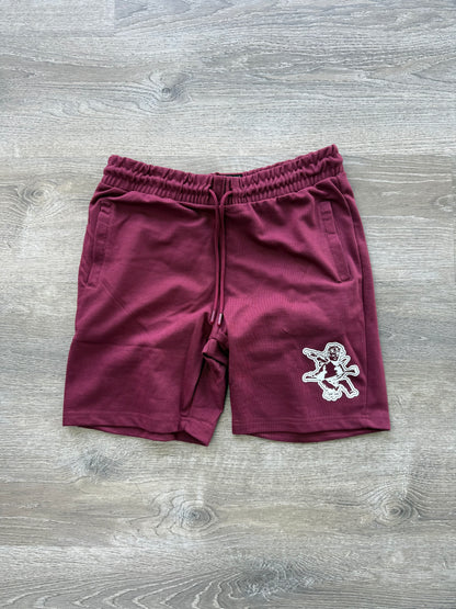 StyleGods Angel Sweat Shorts - Maroon