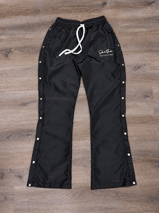 StyleGods Nylon Snap Stack Pants - Limited Edition - Black