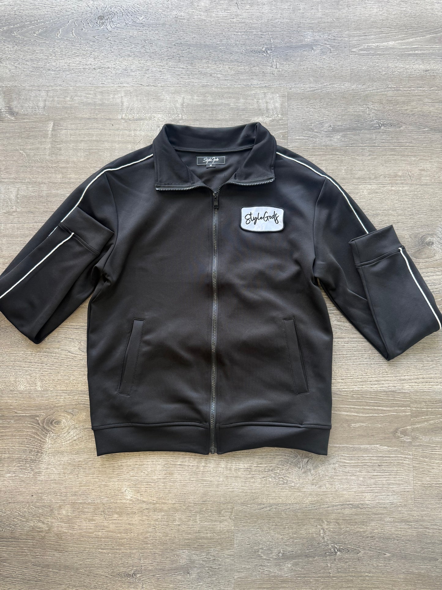 StyleGods Stacked Track Jacket - Black\White