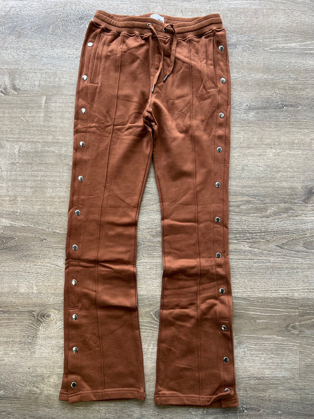 EPTM Fleece Stacked Snap Pants  Brown