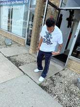 Rebel Minds STACKED Track Pants- Navy