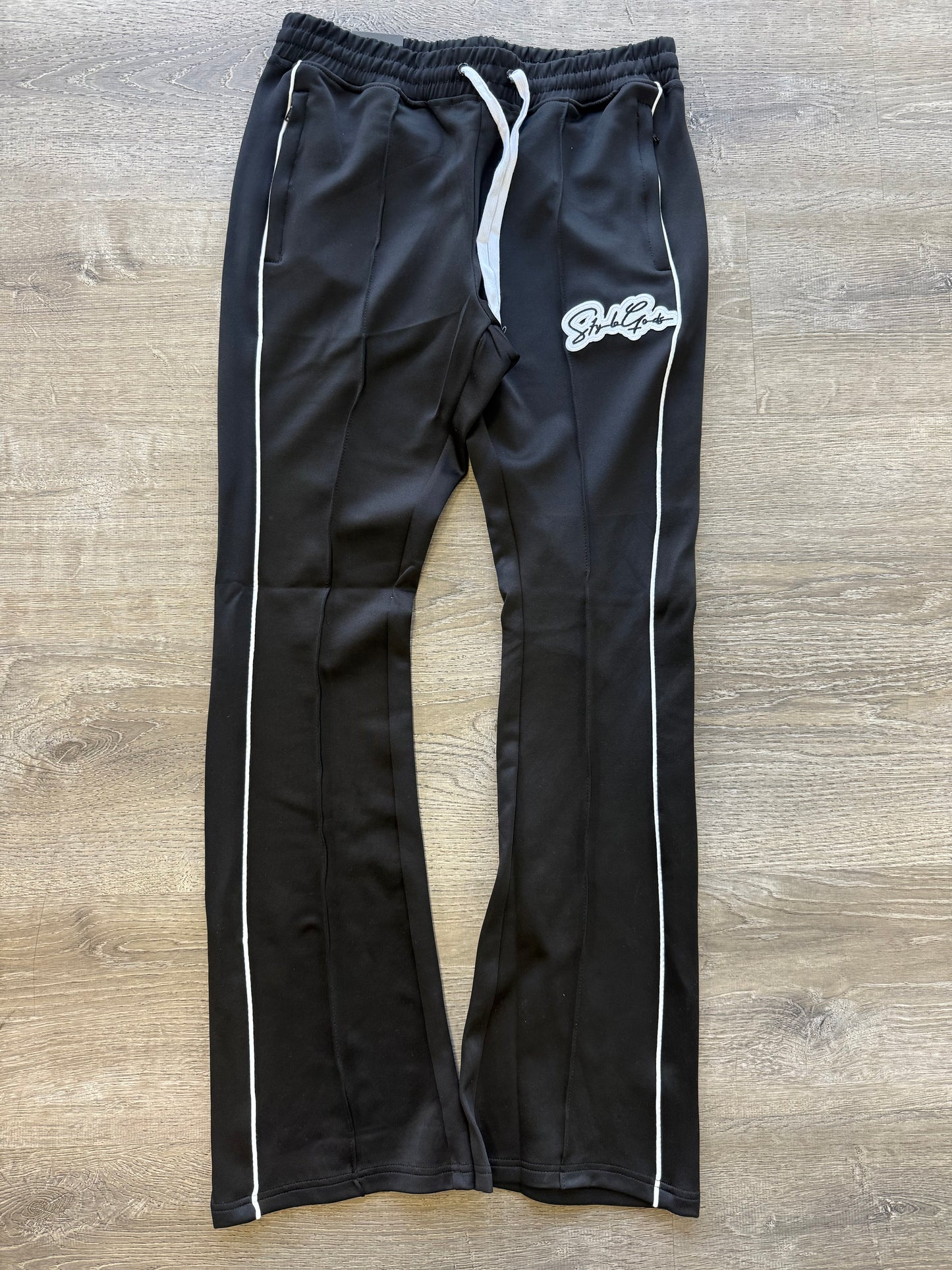 StyleGods Signature STACKED Track Pants- Black