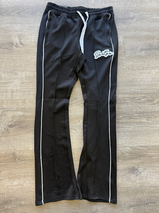 StyleGods Signature STACKED Track Pants- Black