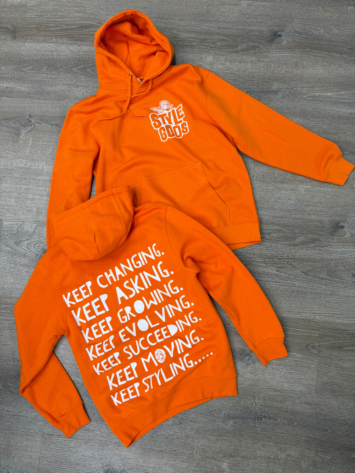 StyleGods Keep Styling Hoodie Sweater Orange\White