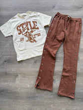 EPTM Fleece Stacked Snap Pants  Brown