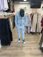 StyleGods Style Zip Up Jogging Suit - Baby Blue/White/Black