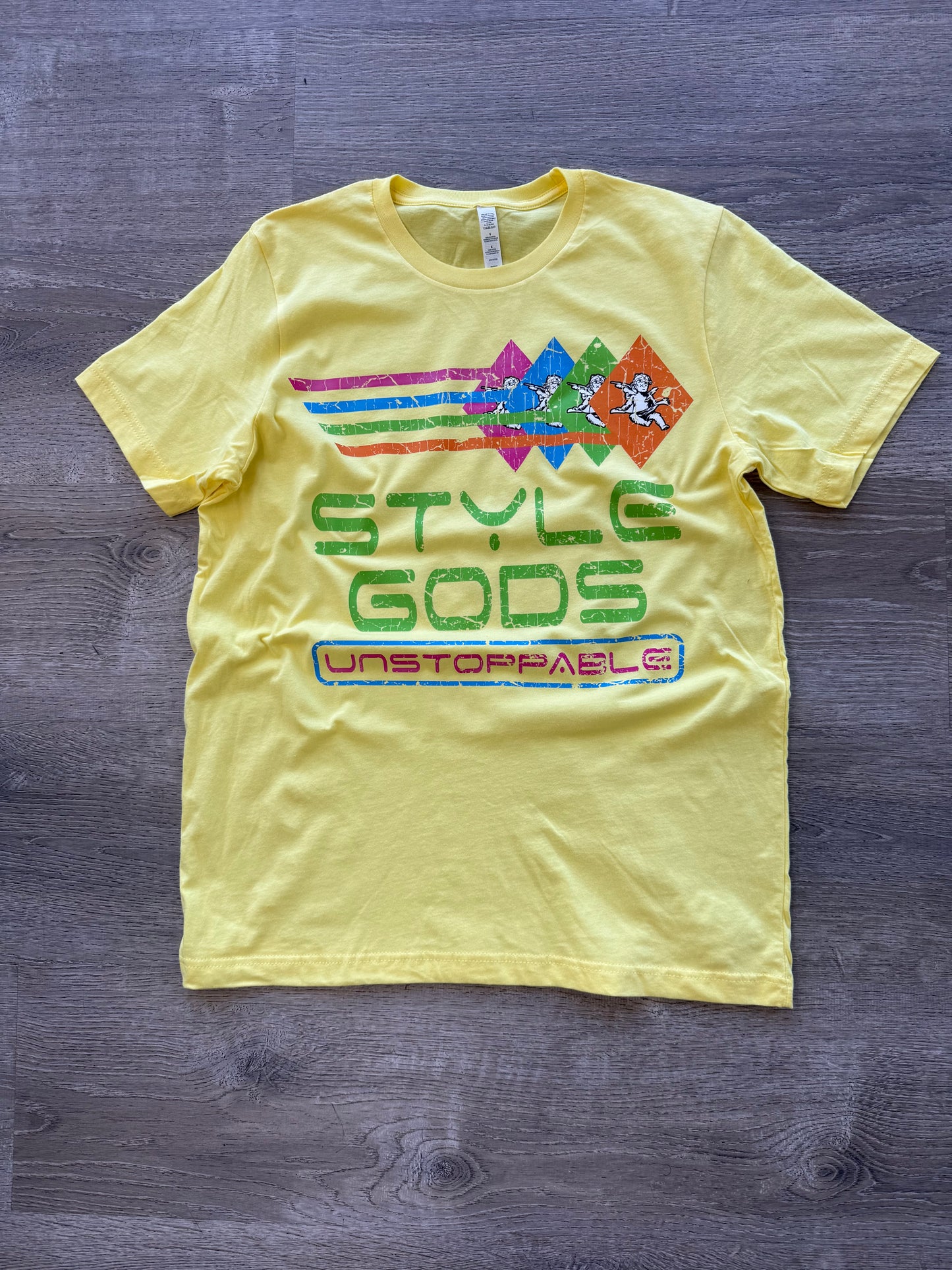 StyleGods Multi Angel T Shirt - Yellow\Neon