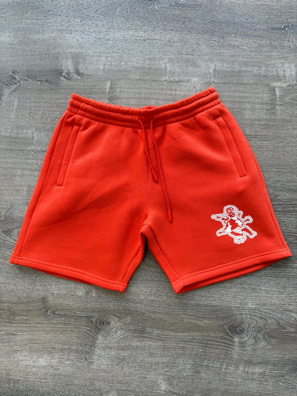 StyleGods Angel Sweat Shorts -  Orange