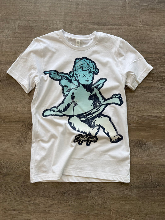 StyleGods Jumbo Angel T Shirt White\Navy
