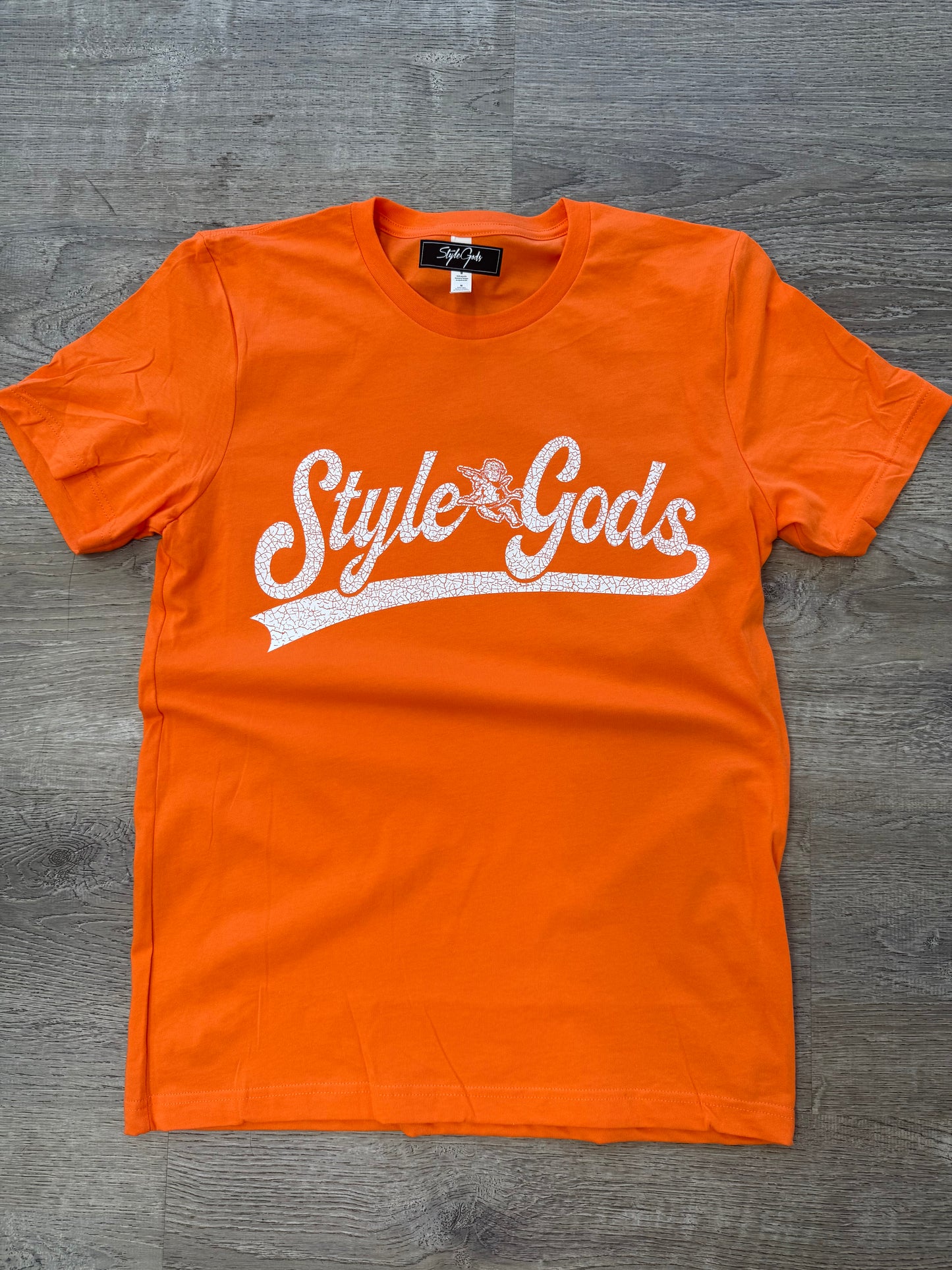StyleGods Vintage Script Shirt - Orange - Clearance
