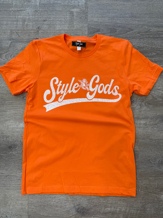 StyleGods Vintage Script Shirt - Orange - Clearance