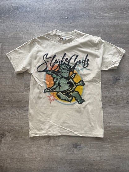 StyleGods Air Brush Angel T Shirt - Vintage Tan