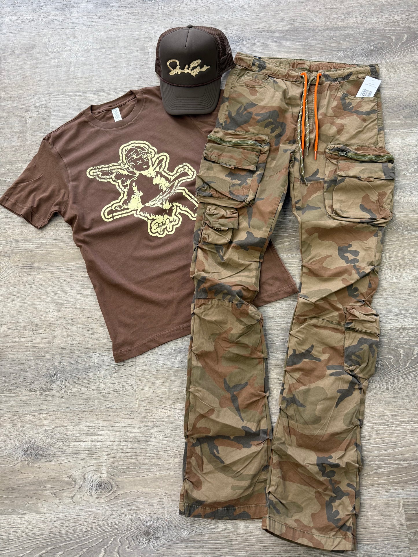 StyleGods Angel T Shirt - Brown