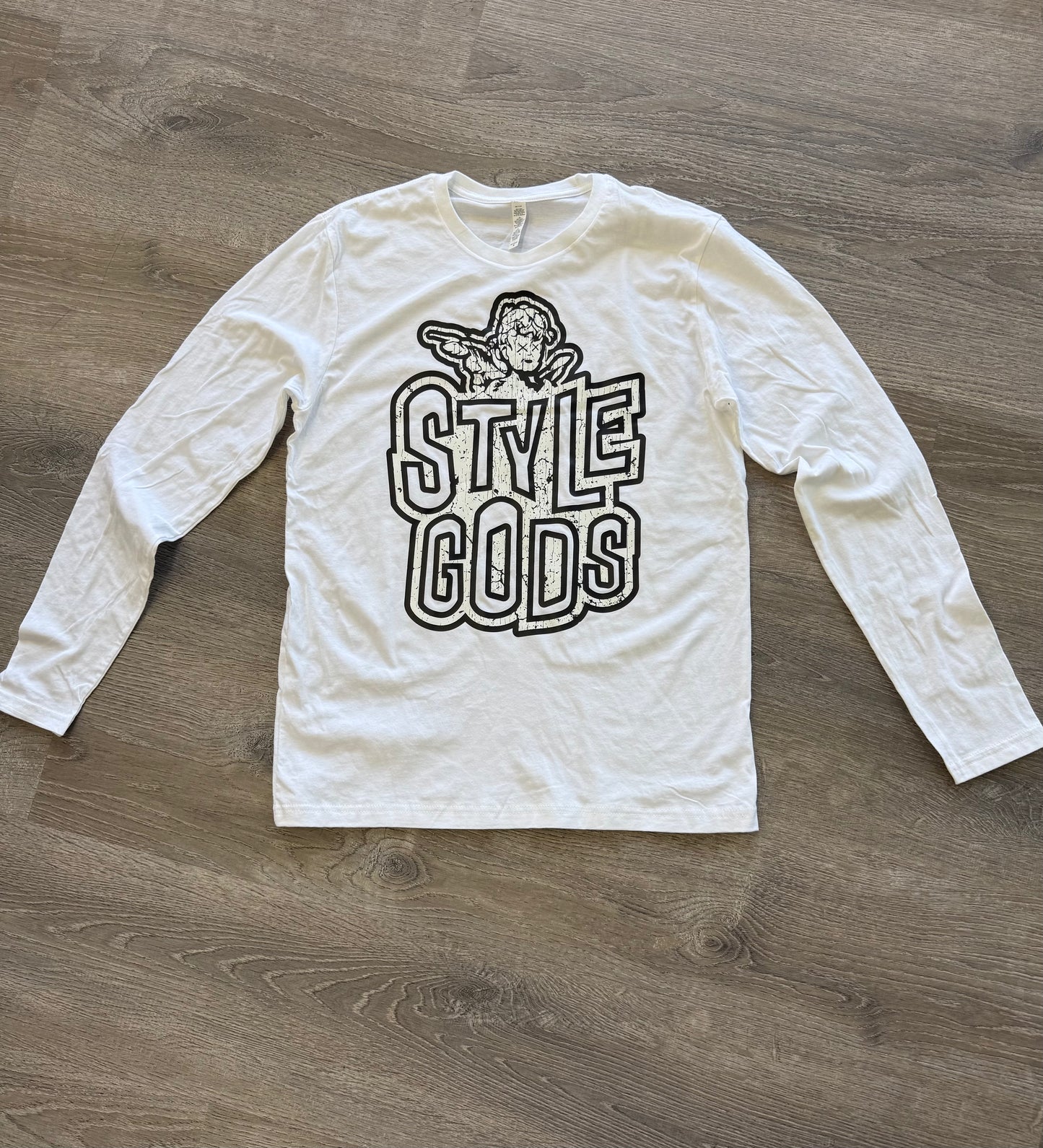 StyleGods Angel Long Sleeve T-Shirt - White\Black