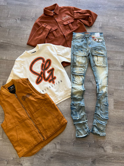 Arketype -  Denim Stacked Cargo P444 - LT Tint