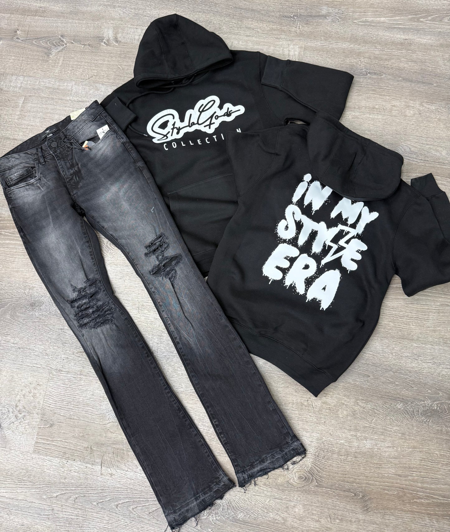 StyleGods Black Signature Hooded SweatShirt - Black