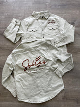 StyleGods Style Script Denim Shirt - Tan