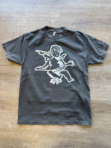 StyleGods Angel T Shirt-Vintage Black\Silver