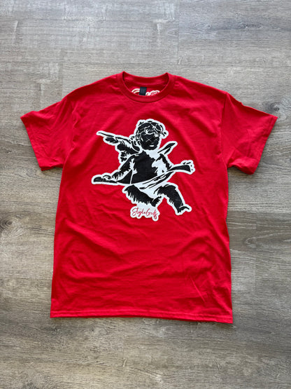 StyleGods Angel T Shirt - Red\Black\White