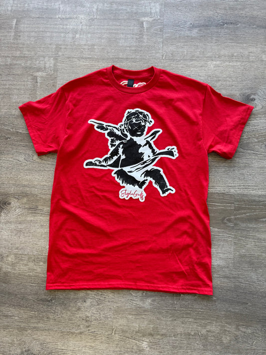 StyleGods Angel T Shirt - Red\Black\White