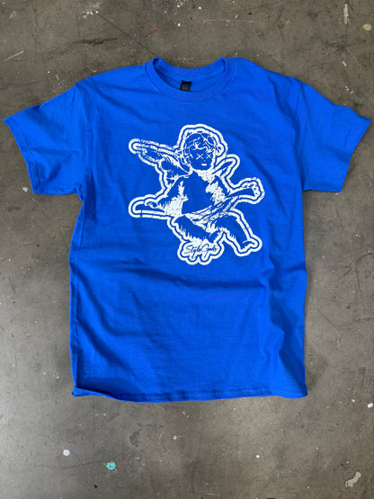 StyleGods Angel T Shirt - Royal\White