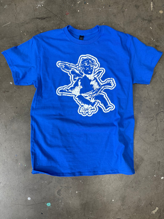 StyleGods Angel T Shirt - Royal\White