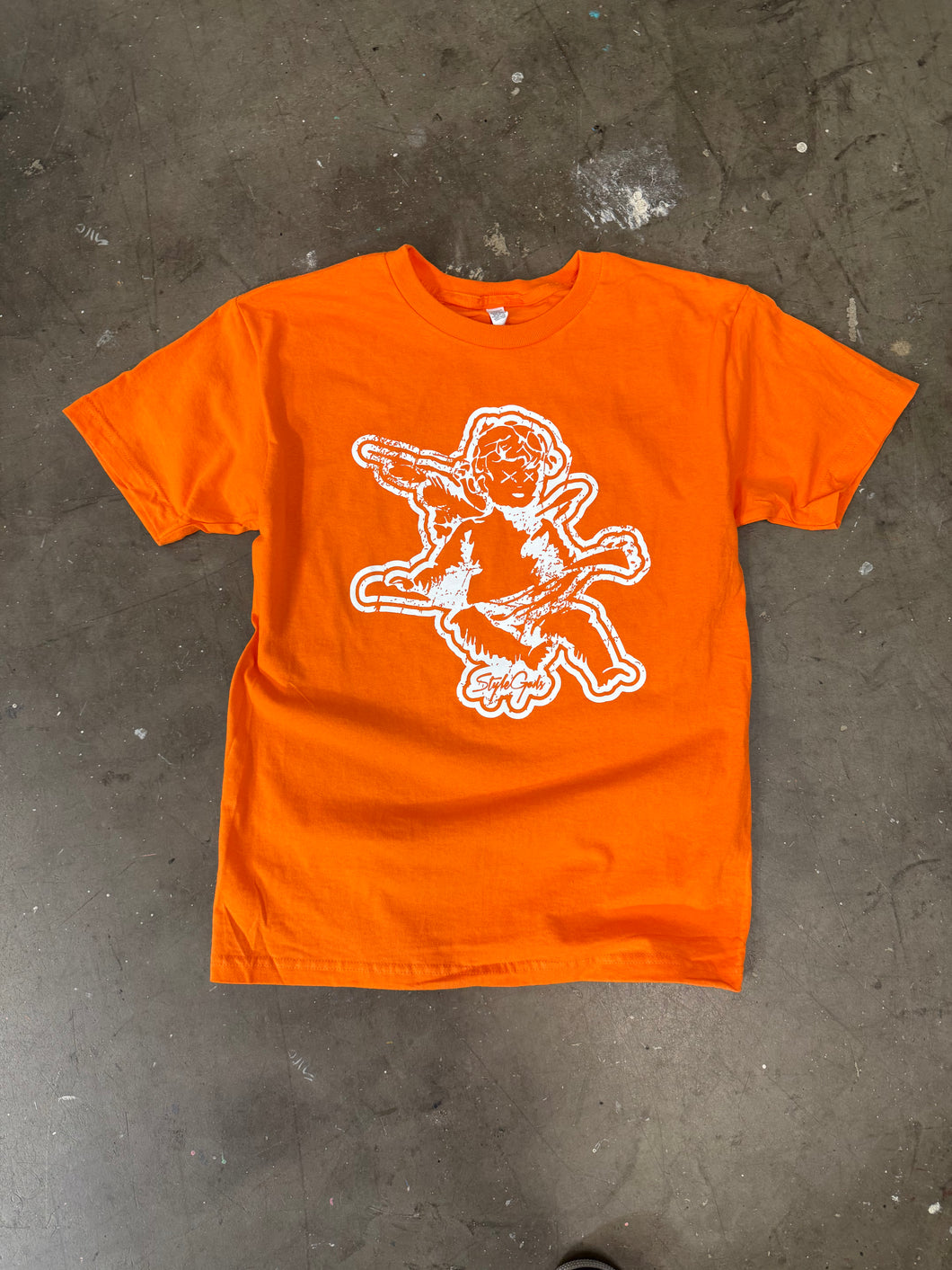 StyleGods Angel T Shirt - Orange\White