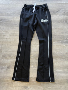 StyleGods STACKED Track Pants- BlackWhite